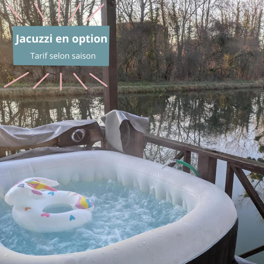 Cottage Flottant Saint Jean De Losne Option Jacuzzi المظهر الخارجي الصورة